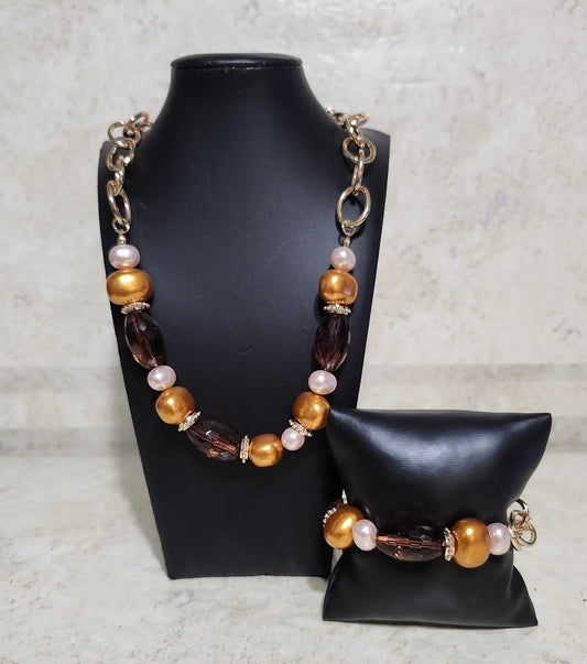 Pearly Patron & Pearly Passenger Brown 2 Pc Set