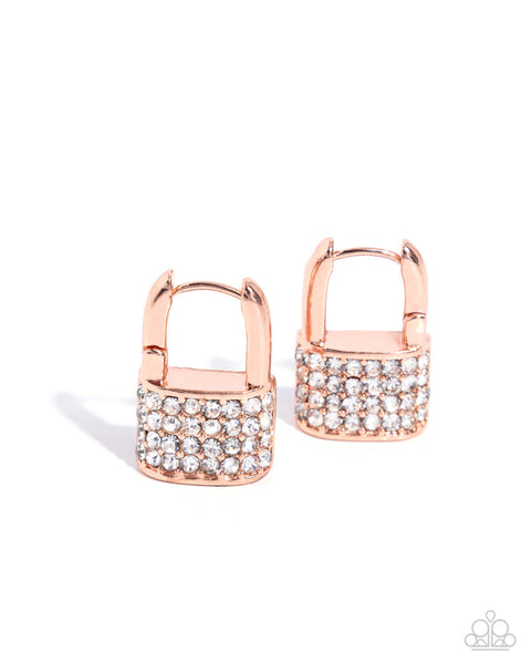 Locked Luxury - Copper Earrings