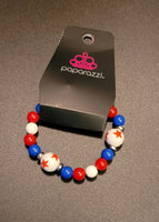 Kid's Red, White, and Blue Star Bracelets