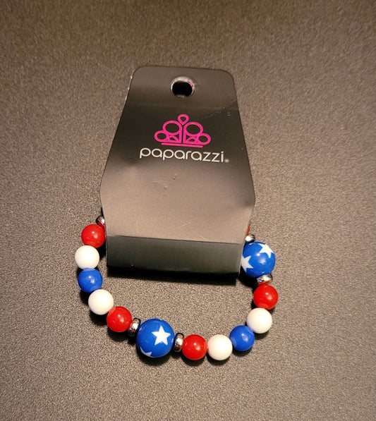 Kid's Red, White, and Blue Star Bracelets