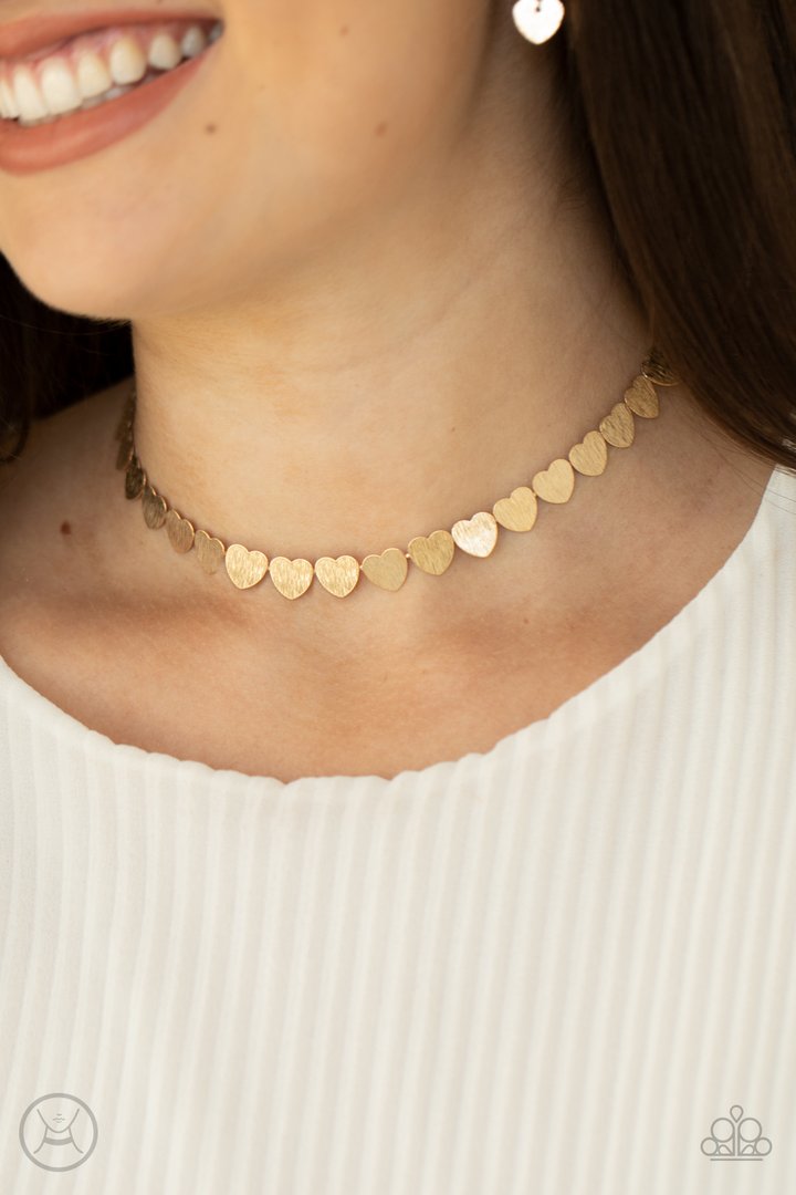 Playing Heart To Get - Gold Choker