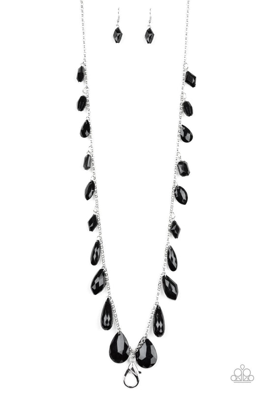 Glow and Steady Wins The Race - Black Lanyard