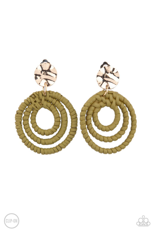 Whimsically Wicker - Green Clip On
