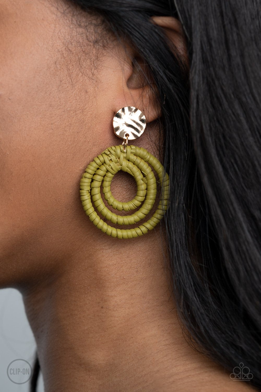 Whimsically Wicker - Green Clip On